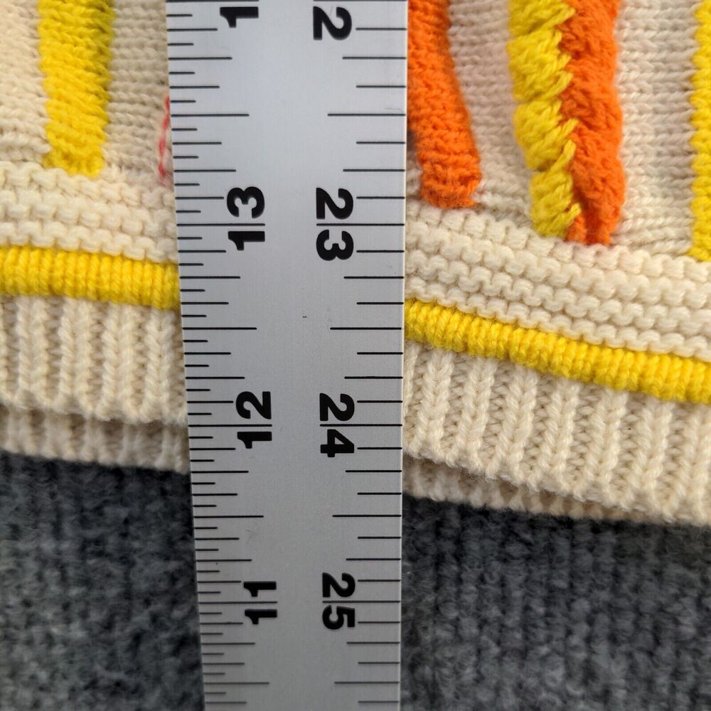 Women's Sweater Clothes L/XL Sleeveless Multicolor Cable Knit Striped W/Tags - Picture 11 of 12